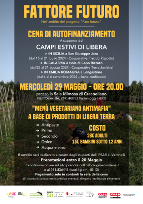 FATTORE FUTURO - cena di autofinanziamento 